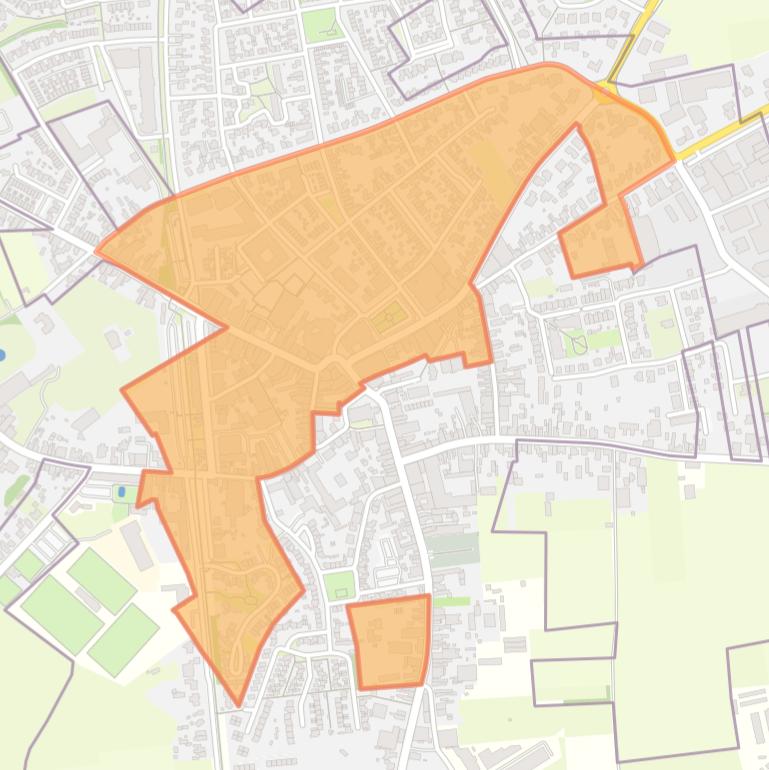 Kaart van de buurt Centrumgebied Baarle-Nassau.