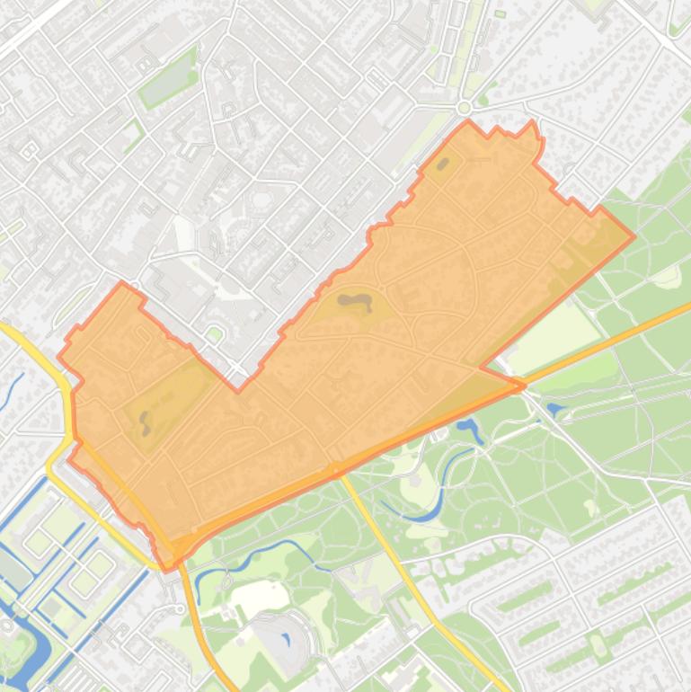 Kaart van de buurt Centrumschil-Zuid.