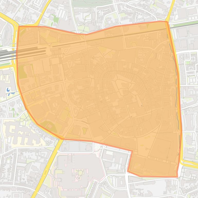 Kaart van de buurt City.