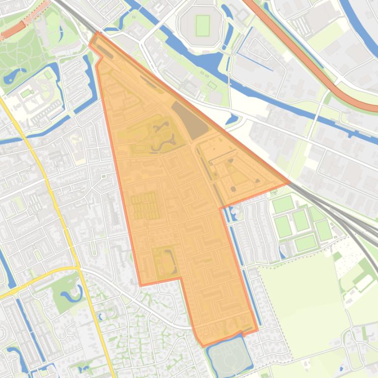 Kaart van de buurt Coendersborg.