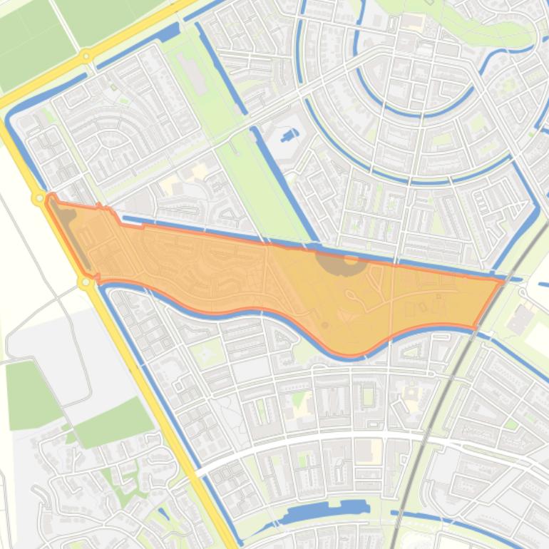 Kaart van de buurt Columbuskwartier Zuid.