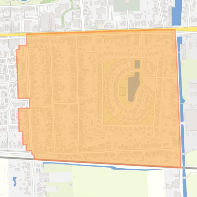 Kaart van de buurt Compagniesterpark.