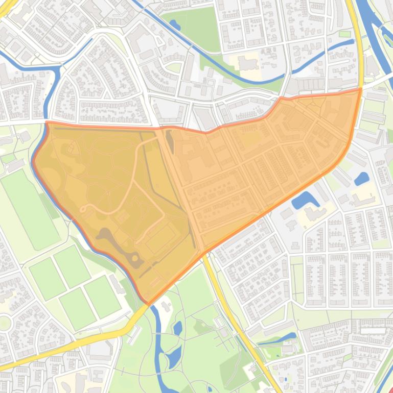Kaart van de Componistenbuurt-Midden.