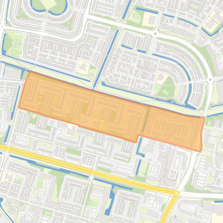 Kaart van de Componistenbuurt-Noord.