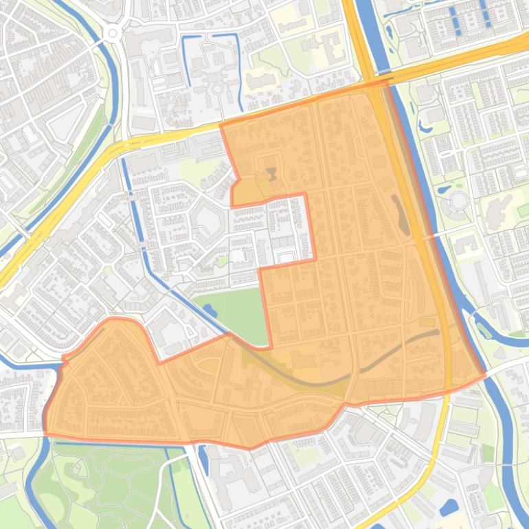 Kaart van de Componistenbuurt-Noord.