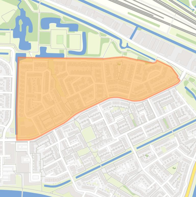 Kaart van de Componistenbuurt-Noord.