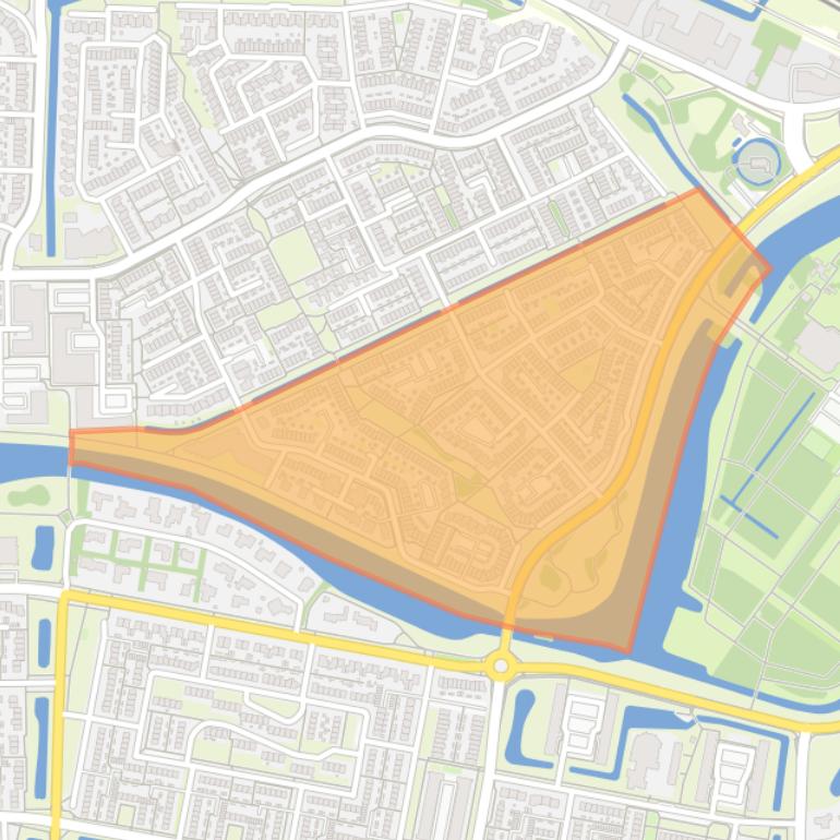 Kaart van de Componistenbuurt-Zuid.