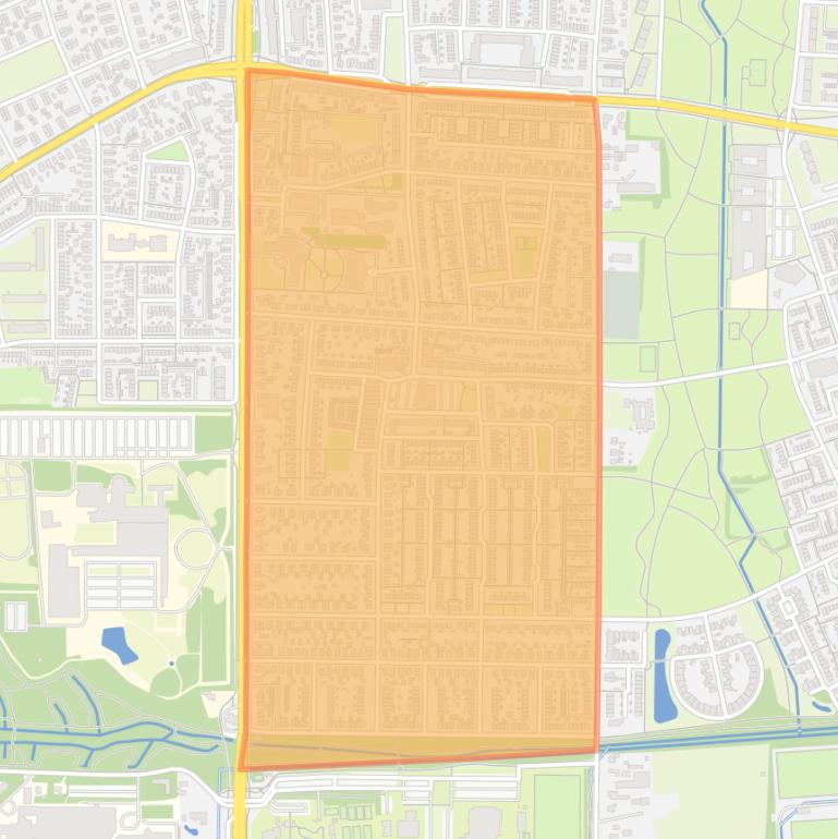 Kaart van de buurt Componistenkwartier.