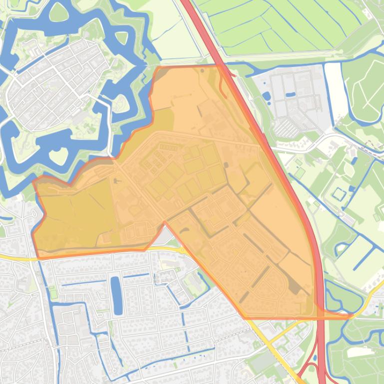 Kaart van de buurt Componistenkwartier.