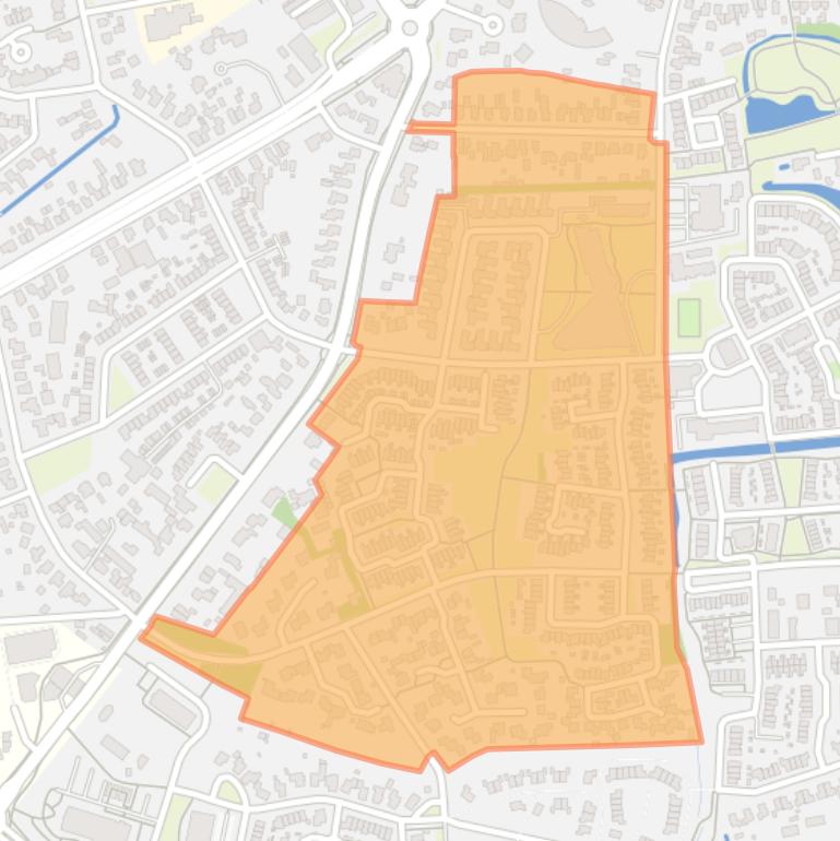 Kaart van de buurt Componistenwijk.