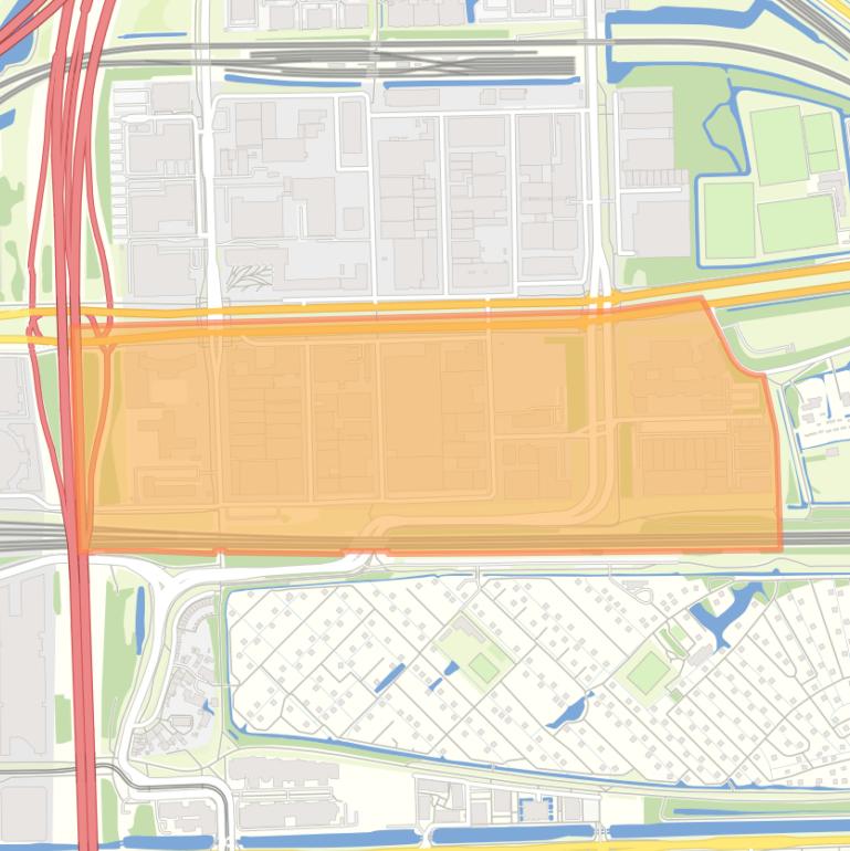 Kaart van de Contactbuurt.