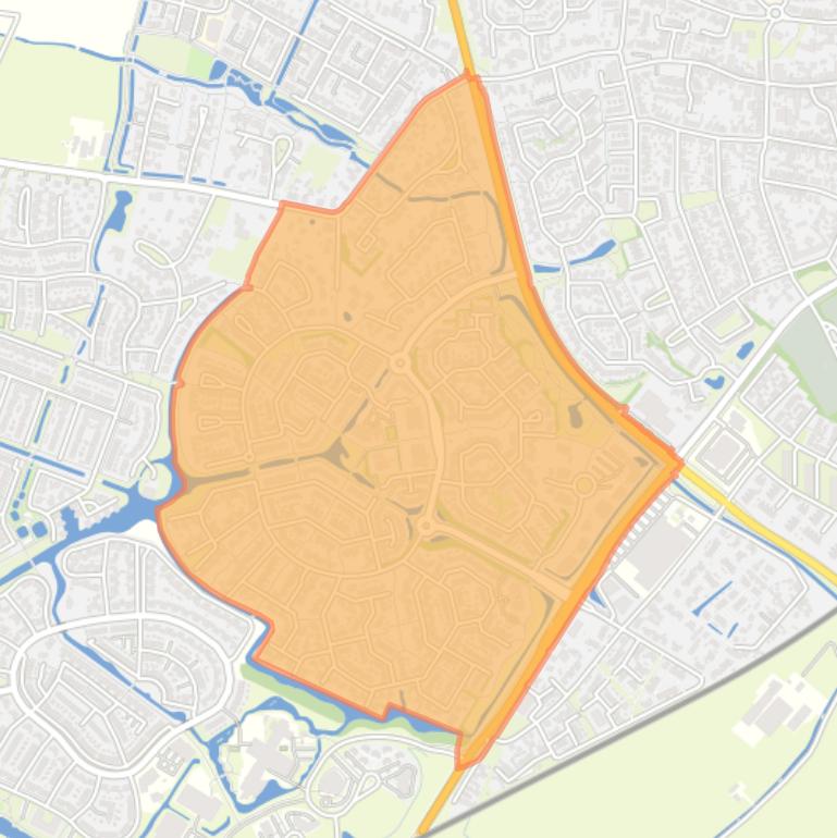 Kaart van de buurt Corlaer.