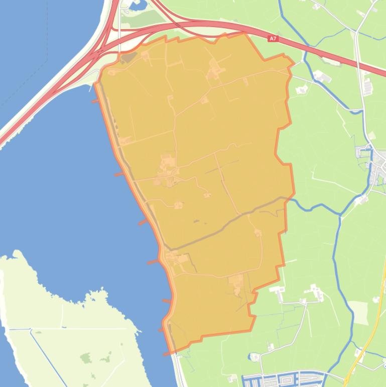 Kaart van de buurt Cornwerd.