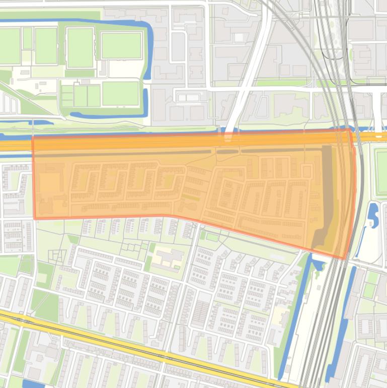 Kaart van de Coronelbuurt.