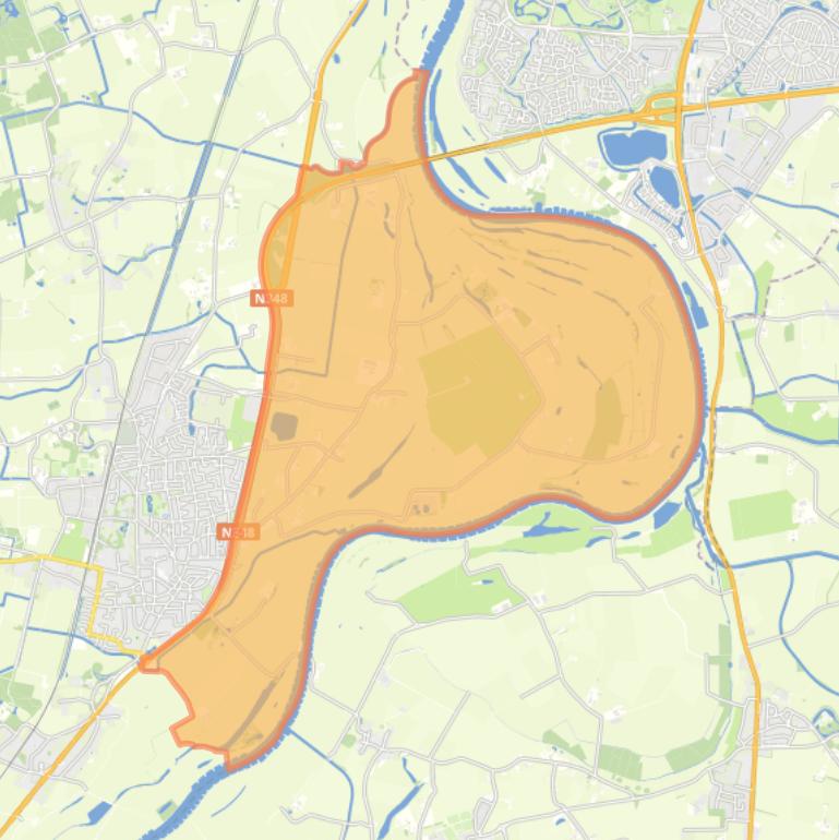 Kaart van de buurt Cortenoever.