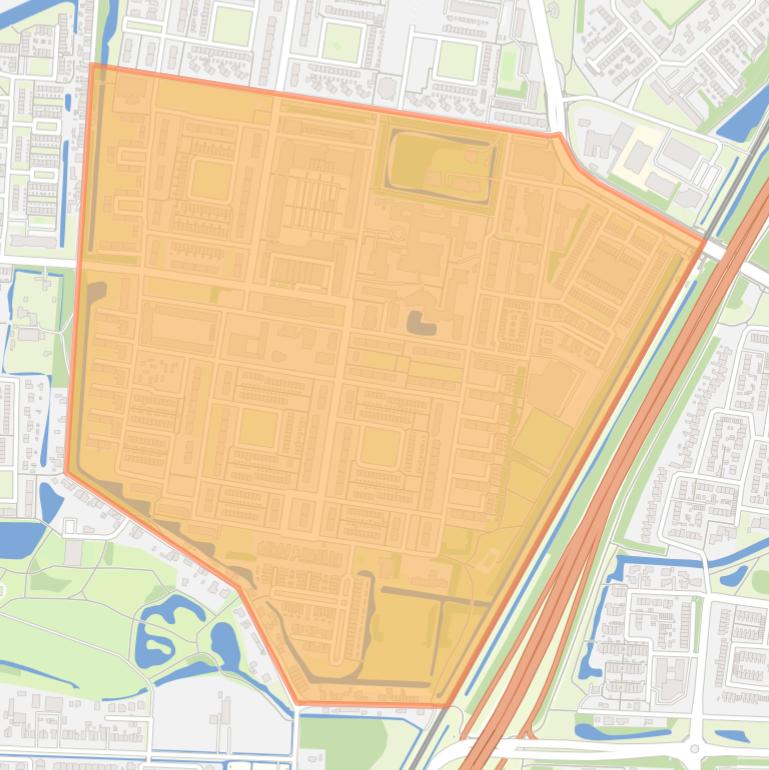 Kaart van de buurt Crabbehof-Zuid.