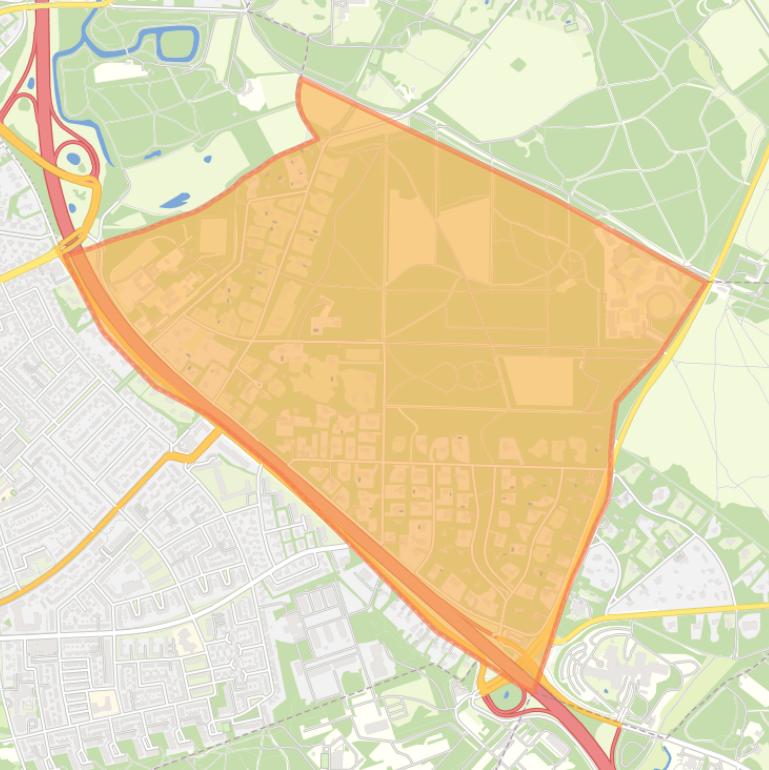 Kaart van de buurt Crailo.