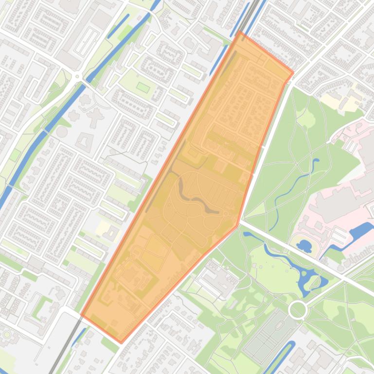 Kaart van de buurt Cranenbroek.