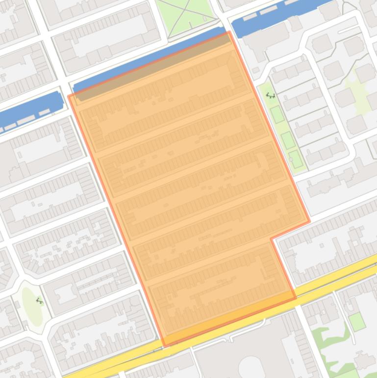 Kaart van de Cremerbuurt-Oost.