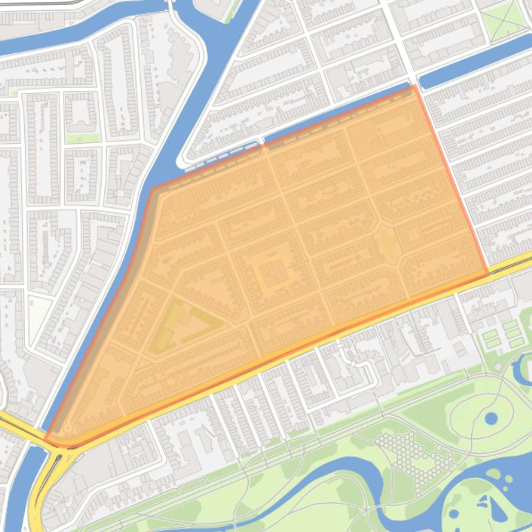 Kaart van de Cremerbuurt-West.