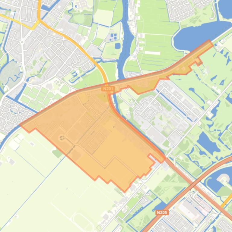 Kaart van de buurt Cruquius.