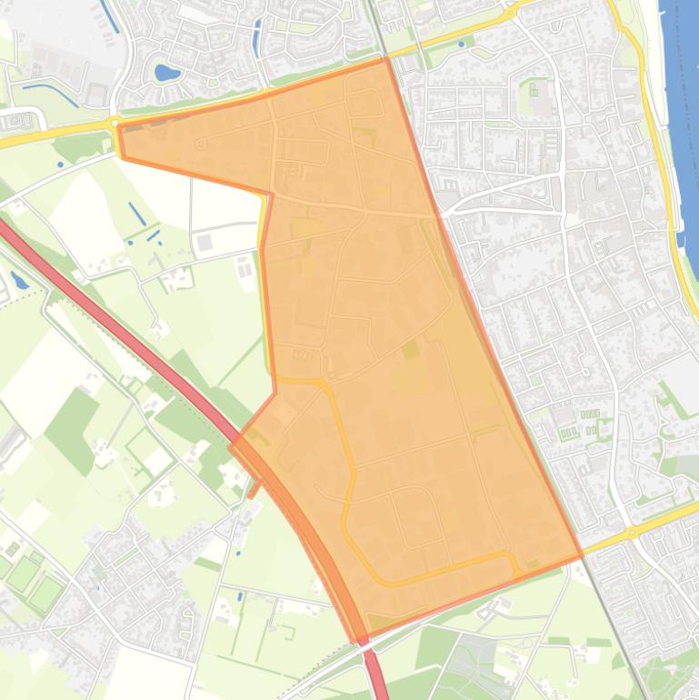 Kaart van de buurt Cuijk industriegebied.