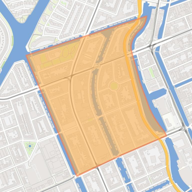 Kaart van de Da Costabuurt-Noord.