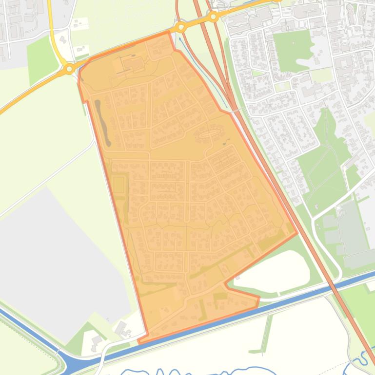 Kaart van de buurt Daalkampen.