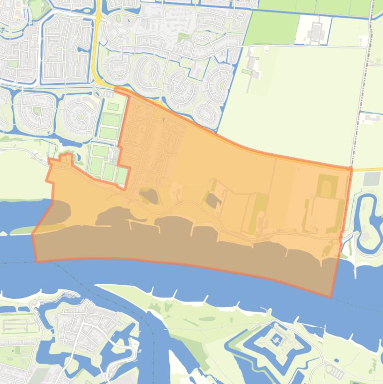 Kaart van de buurt Dalem.