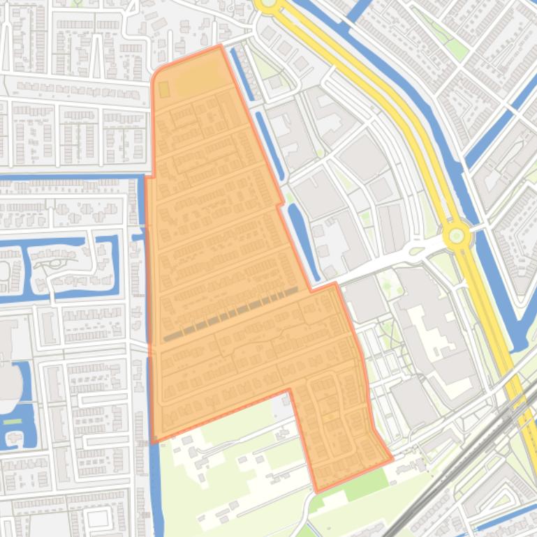 Kaart van de Damespolderbuurt.