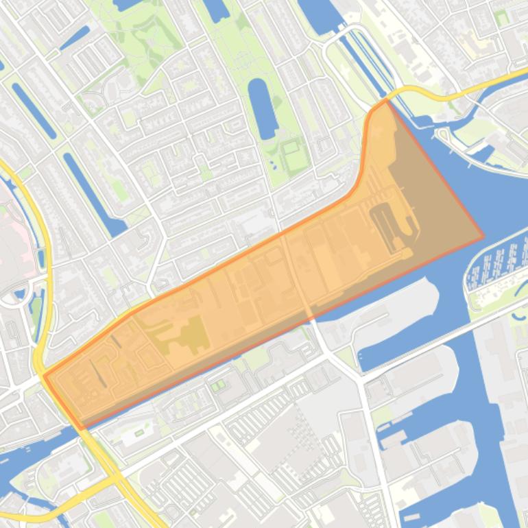 Kaart van de Damsterbuurt.