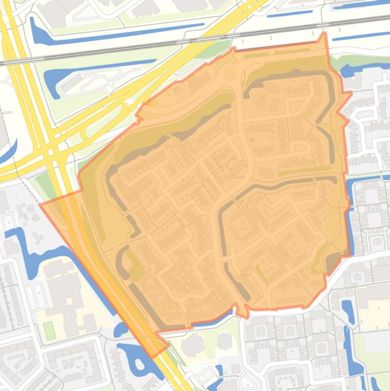 Kaart van de Dansenbuurt-noord.