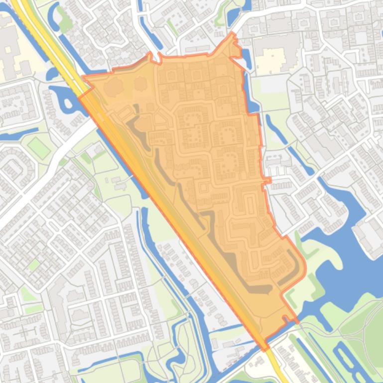 Kaart van de Dansenbuurt-zuid.