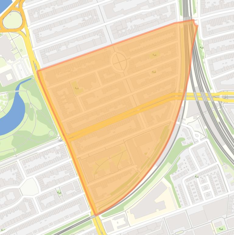 Kaart van de Dapperbuurt-Zuid.