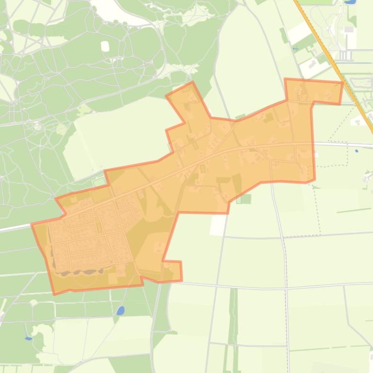 Kaart van de buurt Darp.