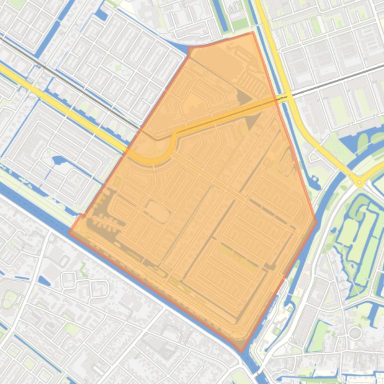 Kaart van de buurt De Aker-Oost.