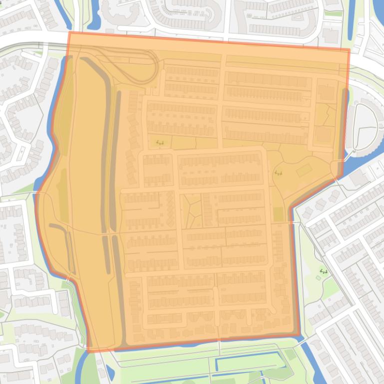 Kaart van de buurt De Akkers.