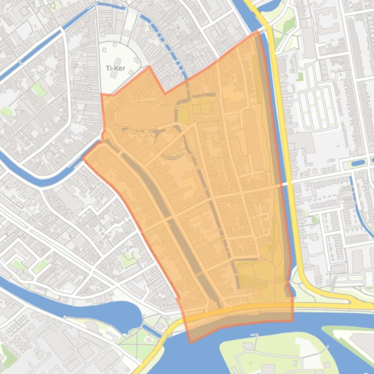 Kaart van de buurt De Baan en omgeving.