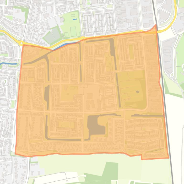 Kaart van de buurt De Baarzen.