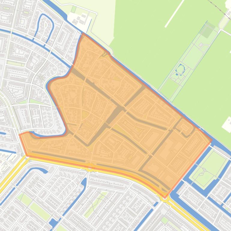 Kaart van de buurt De Baken.