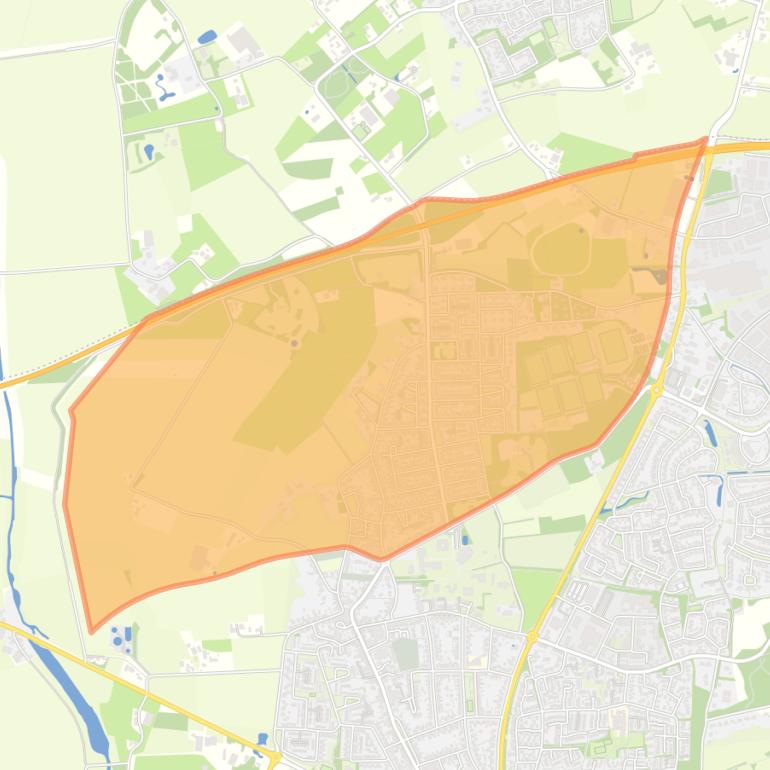 Kaart van de buurt De Beek.