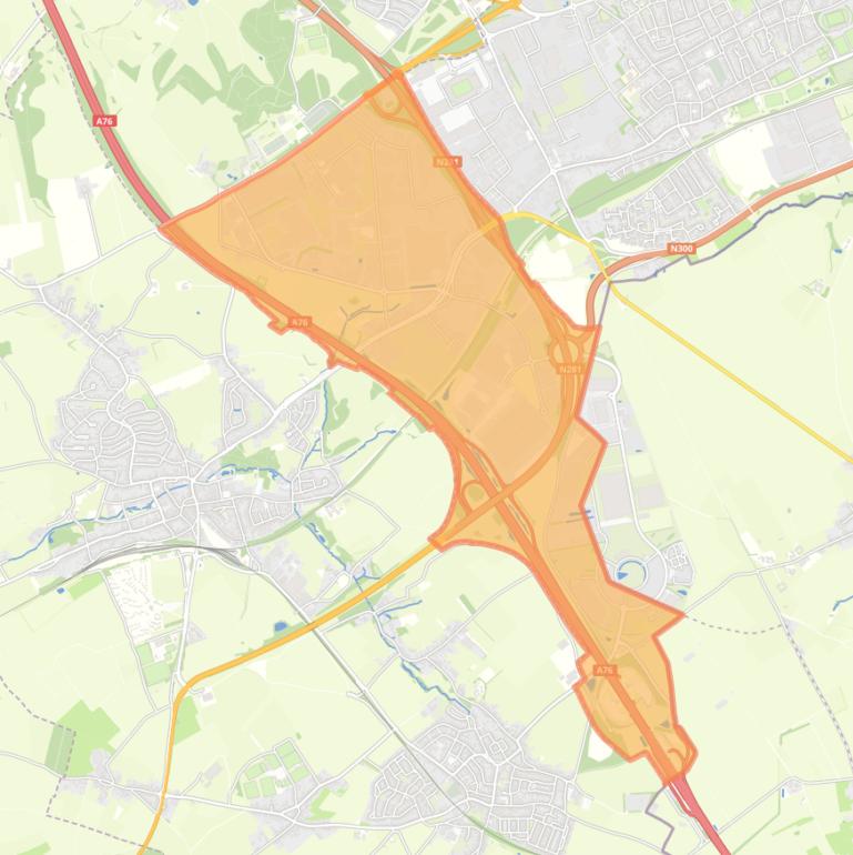 Kaart van de buurt De Beitel.