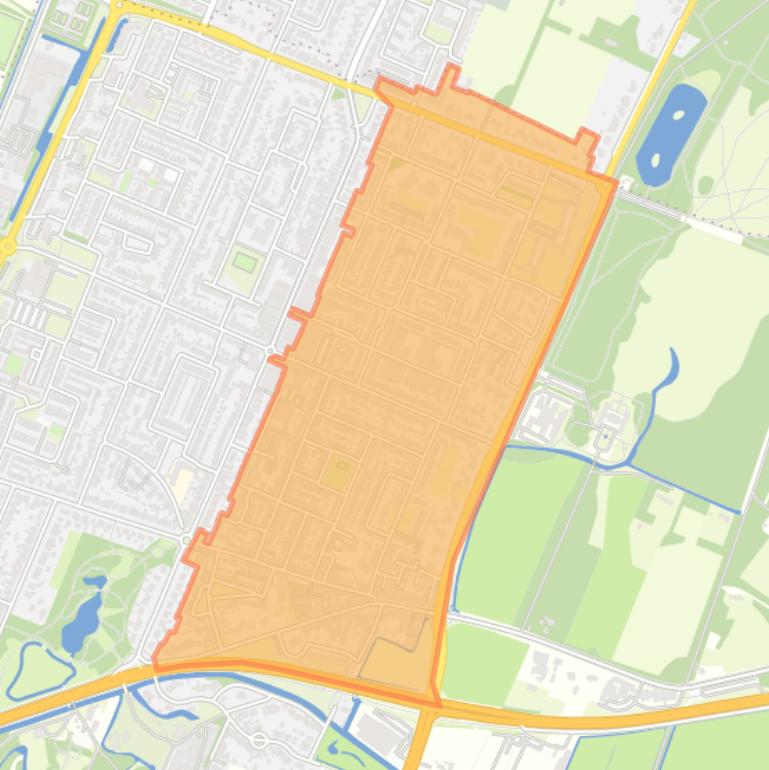 Kaart van de buurt De Bilt Oost.