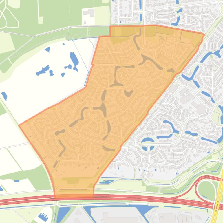 Kaart van de buurt De Blaak Zuid-West.