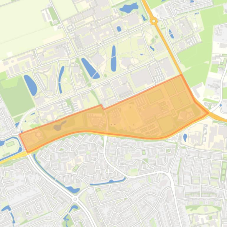 Kaart van de buurt De Blauwe Bergen en de Bongerd.