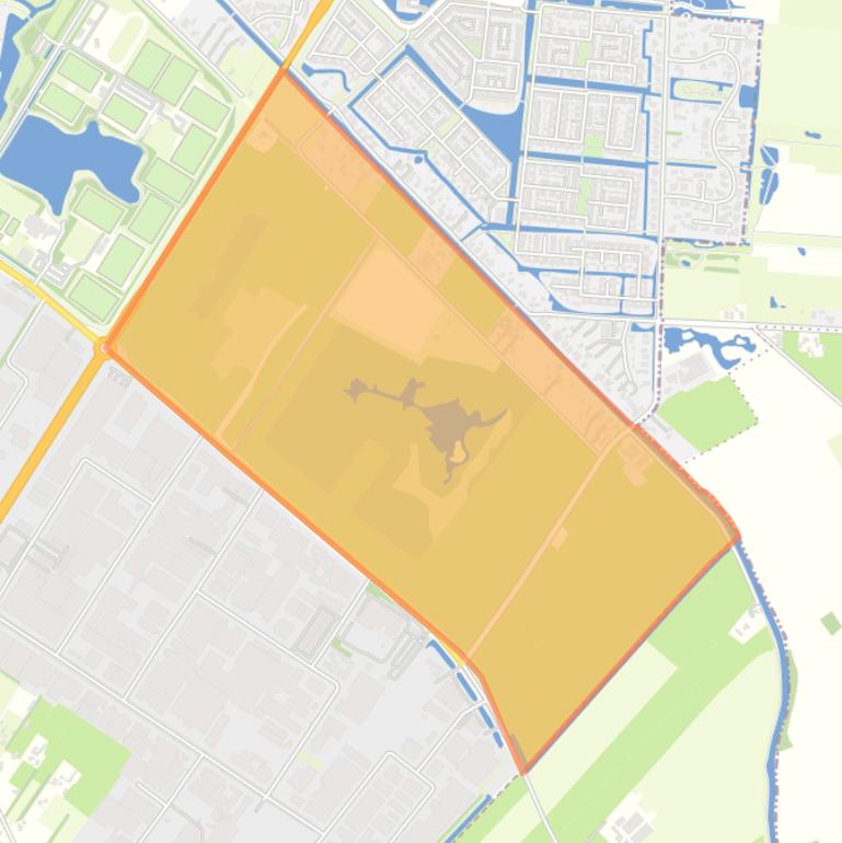 Kaart van de buurt De Blauwe Hel.