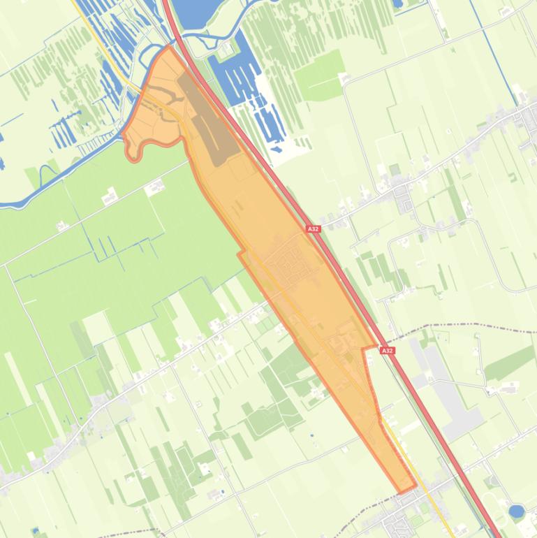 Kaart van de buurt De Blesse.