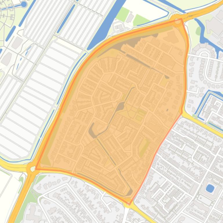 Kaart van de buurt De Blinkerd.