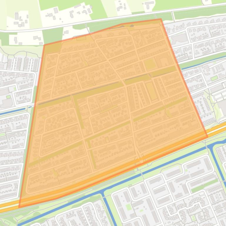 Kaart van de buurt De Bossen.