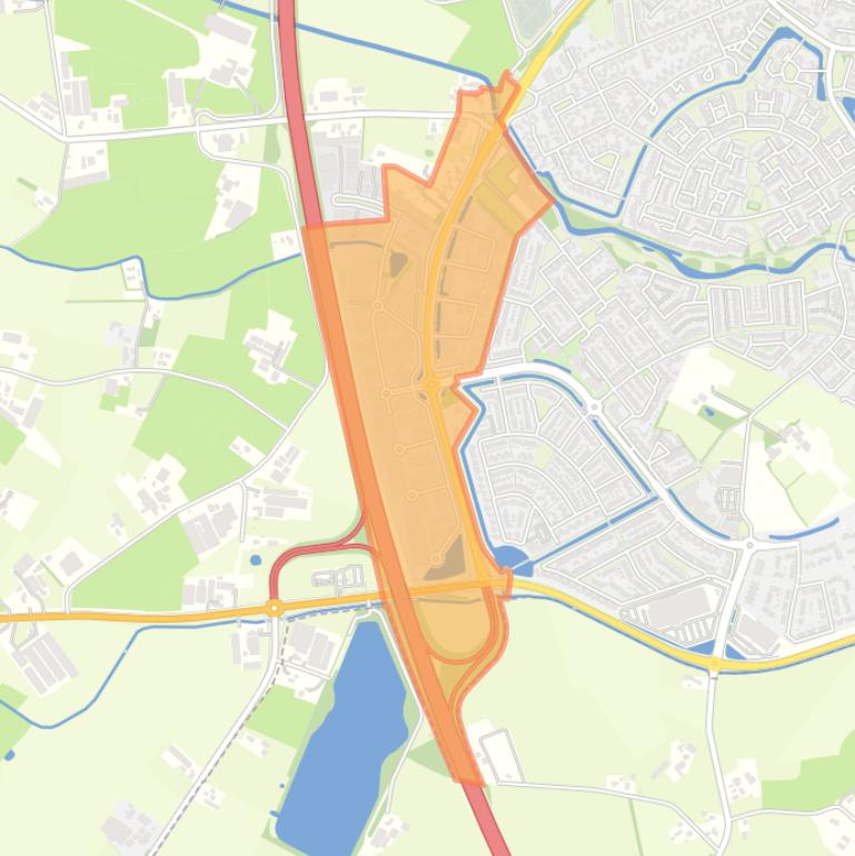 Kaart van de buurt De Briellared.